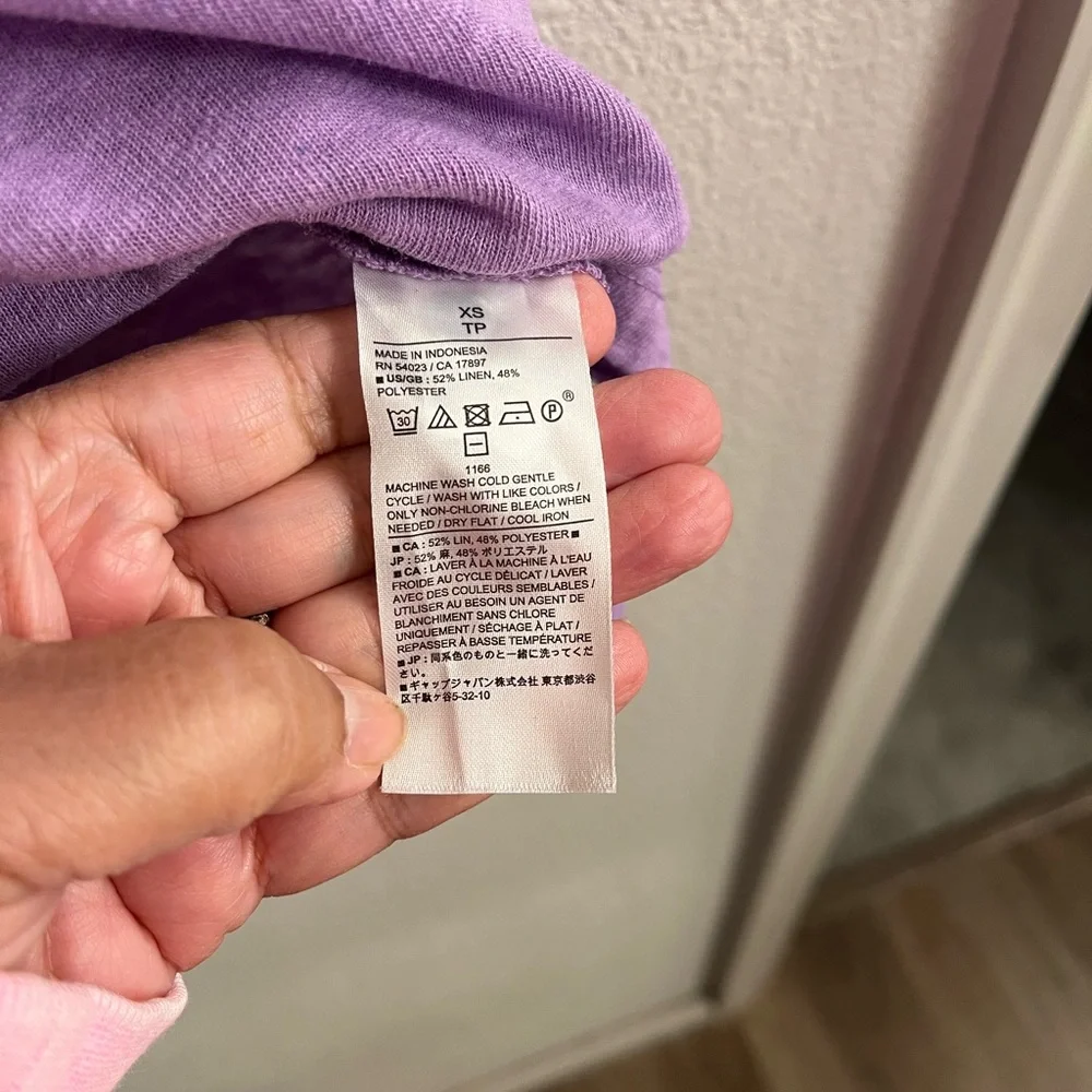 Banana Republic Factory Women's light purple Polo linen blend - Picture 4 of 5
